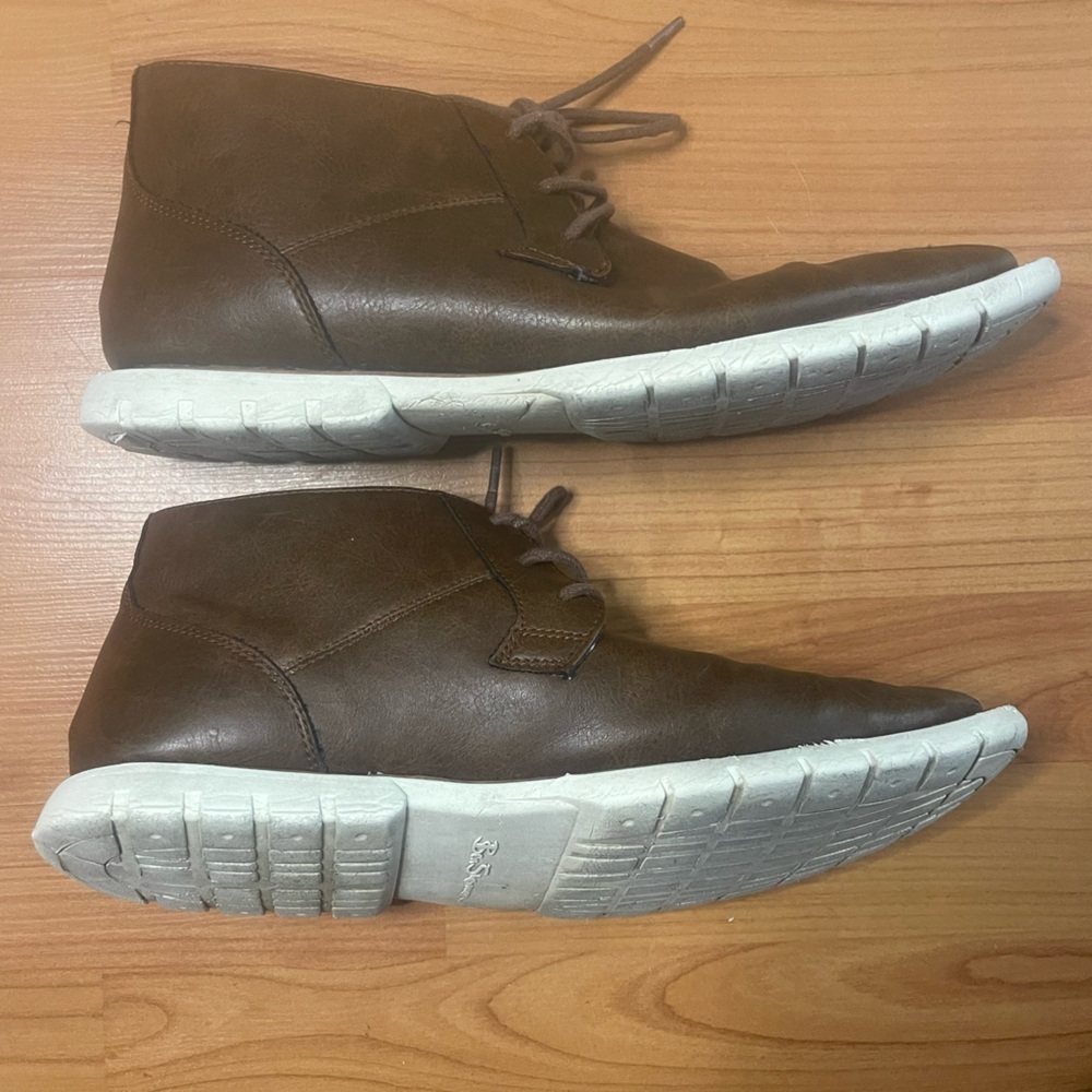 Ben Sherman Mens Preston Hi Top Casual Shoes • Size 10.5 Brown • Oxford Sneakers - Picture 3 of 8